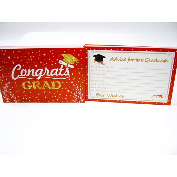 50pc Congrats congratulations Grad Wish & Advice Cards High School or College - Picture 1 of 6